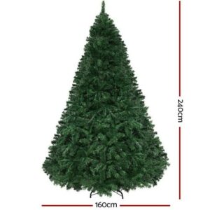Jingle Jollys Christmas Tree 2.4M Xmas Tree Decoration 8 Light Mode