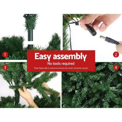 Jingle Jollys Christmas Tree 2.4M Xmas Tree Decoration 8 Light Mode