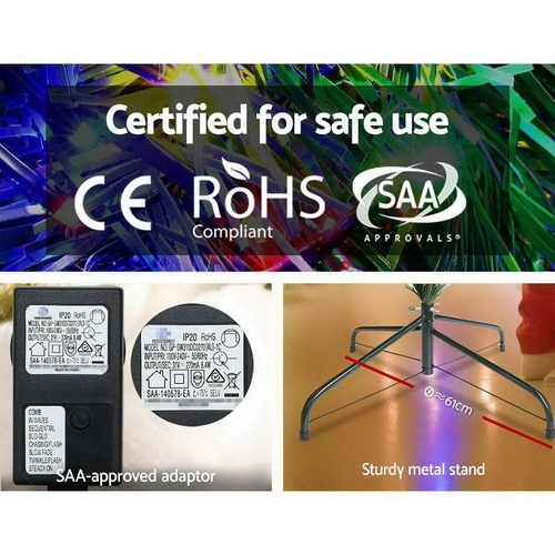 Jingle Jollys Christmas Tree 2.4M Xmas Tree Decoration 8 Light Mode